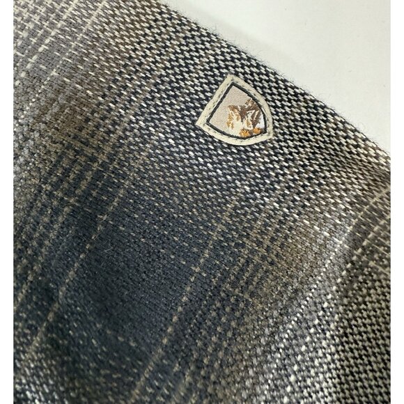 Kuhl Mens The Law Flannel Shirt Size Large Long Sleeve Plaid Inside Pocket - Picture 8 of 16
